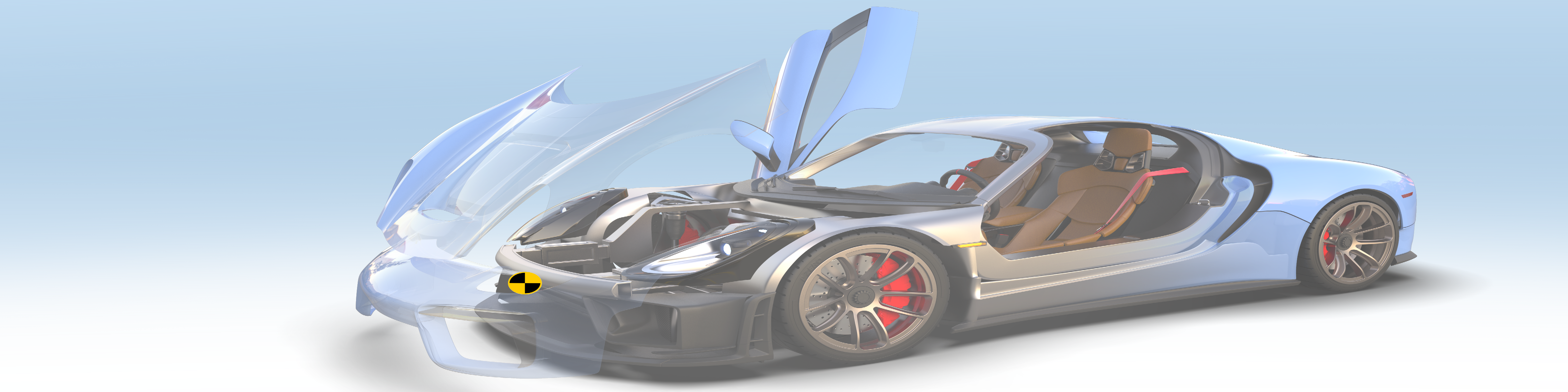 A.W122.1 AreteCutawayTransparentCar CTM US 49 CFR 571.201+ Crashworthiness 70OPACITY